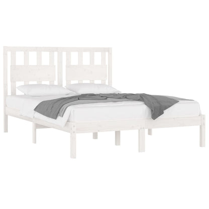 Bed Frame | White | Solid pine wood | 160 x 200 cm | Durable | Bed Frame