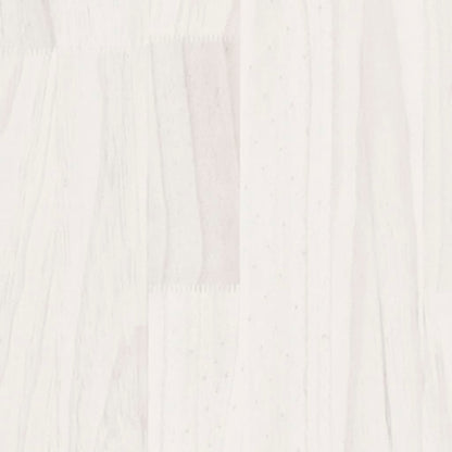 Bed Frame without Mattress White Solid Wood Super King