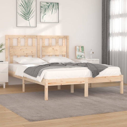 Bed Frame | Natural wood | Solid pinewood | Double | Attractive Design
