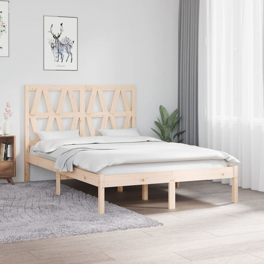 Bed Frame without Mattress Solid Wood Small Double
