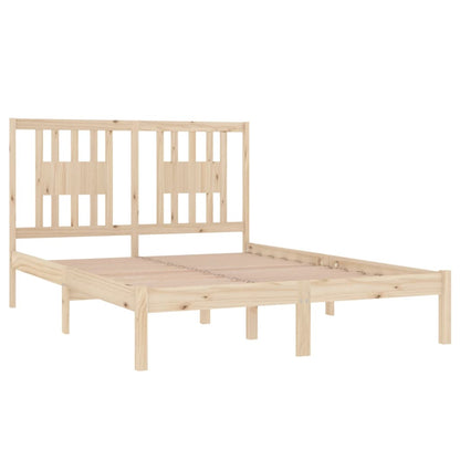 Bed Frame without Mattress Solid Wood Double