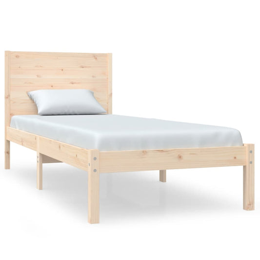 Bed Frame | Natural Wood | Solid pine wood | Small Single | Durable