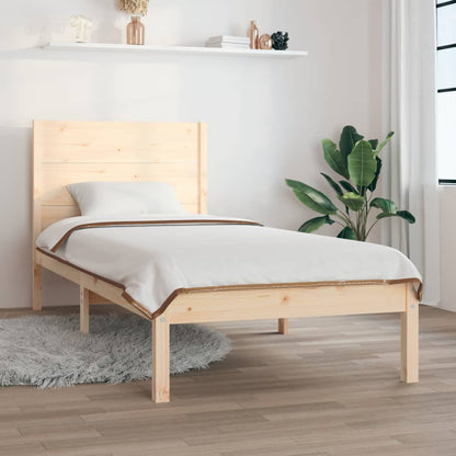 Bed Frame without Mattress 90x190 cm Single Solid Wood