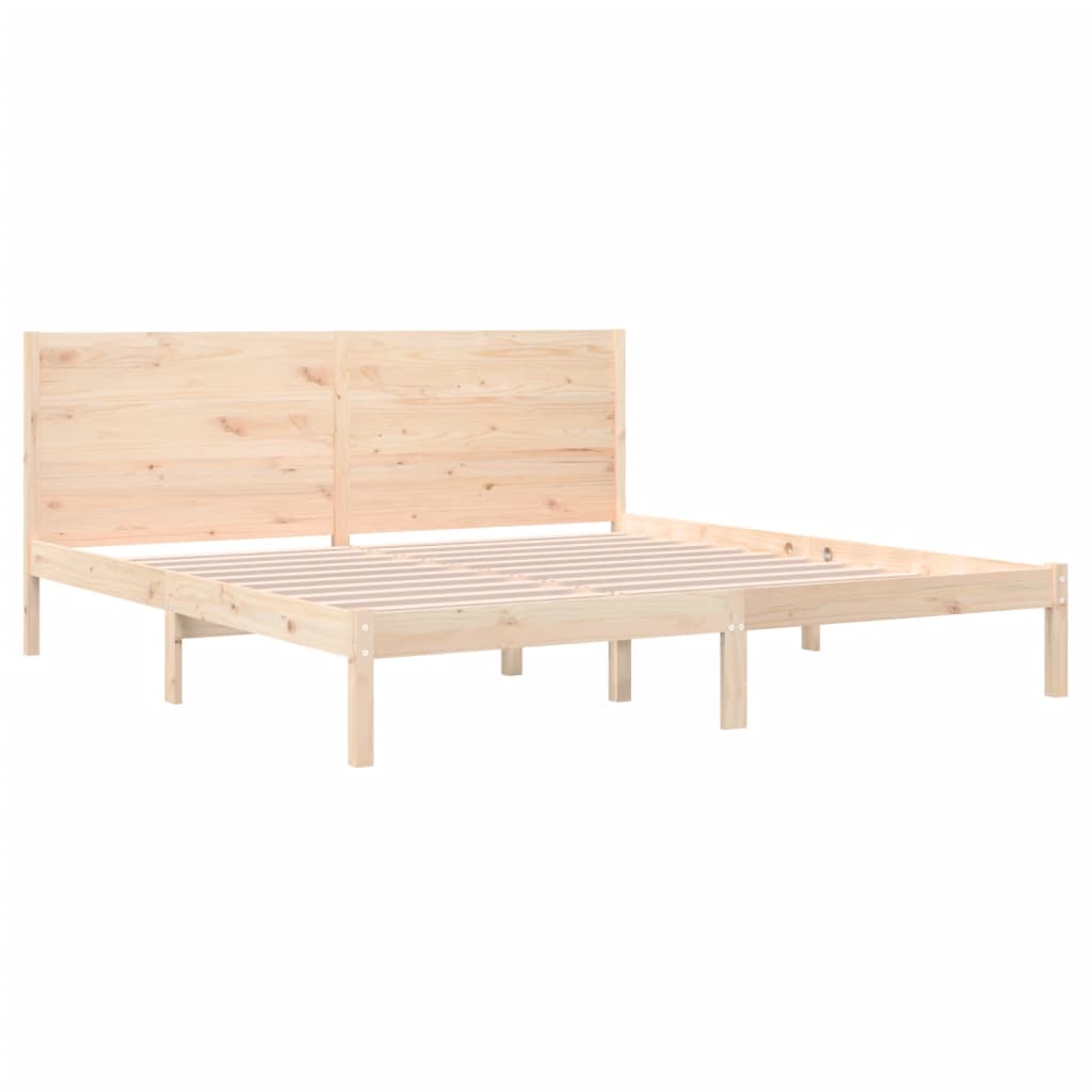 Bed Frame without Mattress 200x200 cm Solid Wood Pine