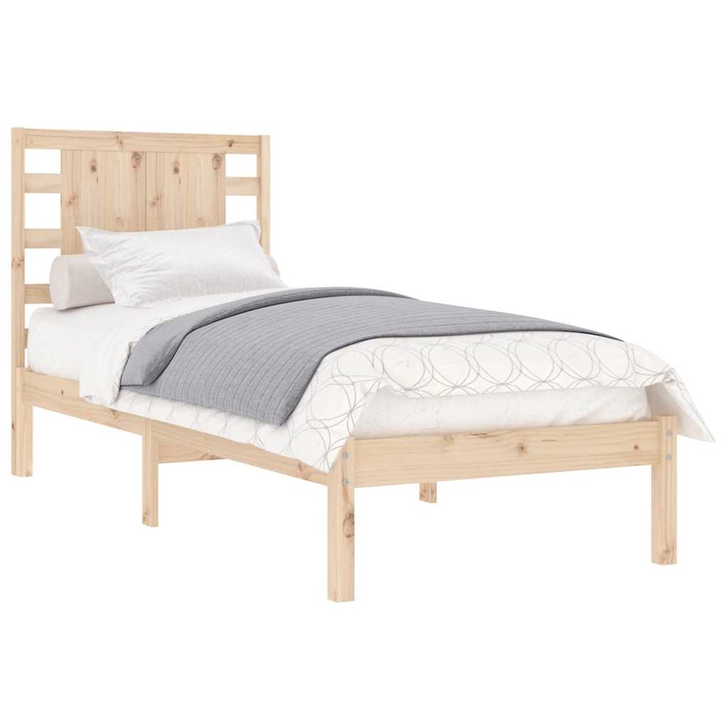 Bed Frame without Mattress 90x190 cm Single Solid Wood