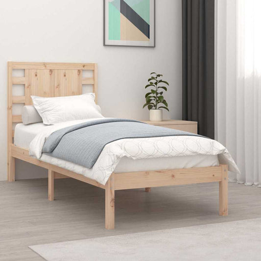 Bed Frame without Mattress 90x190 cm Single Solid Wood