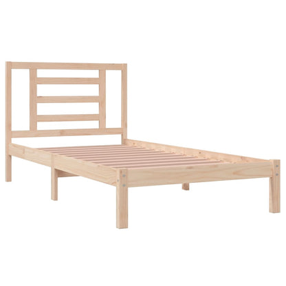 Bed Frame without Mattress 90x200 cm Solid Wood Pine