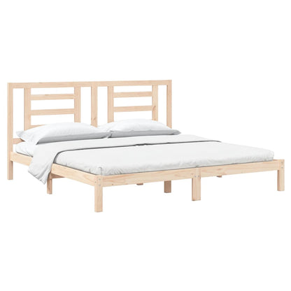 Bed Frame without Mattress 200x200 cm Solid Wood Pine