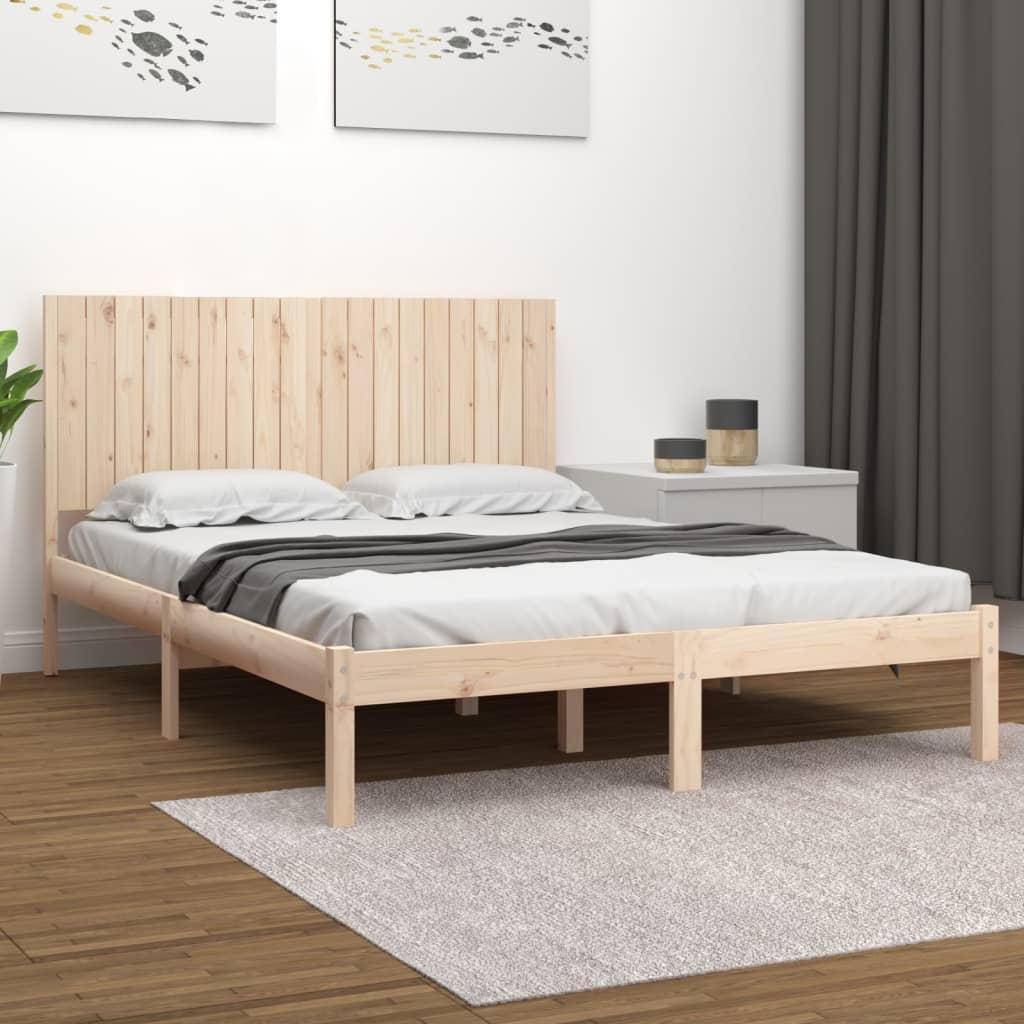 Bed Frame | Natural wood | Solid pine wood | Super King | Bed Frame