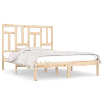 Bed Frame without Mattress 135x190 cm Double Solid Wood