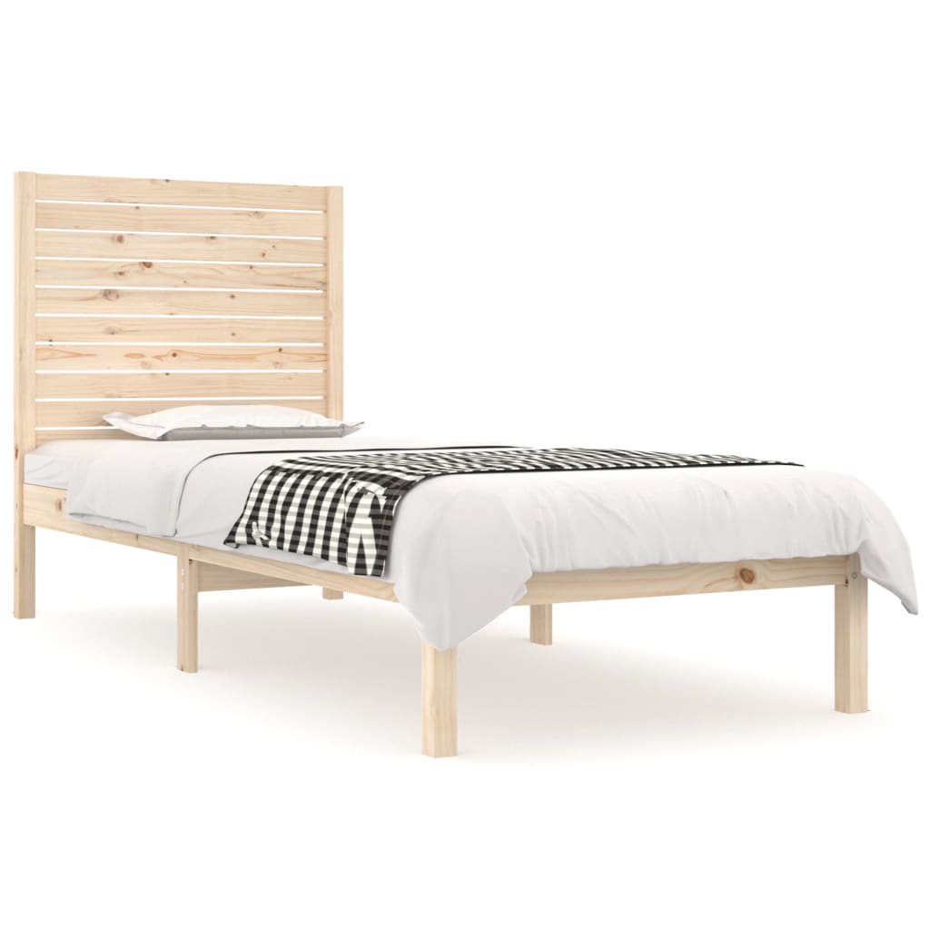 Bed Frame | Natural pine | Solid pine wood | Small single |  Durable