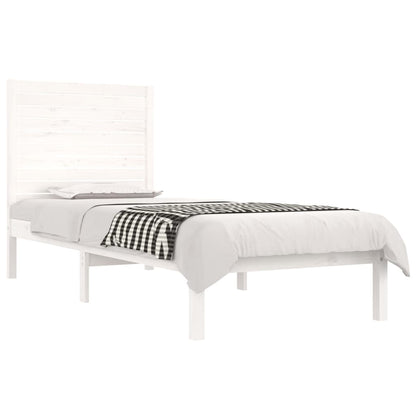 Bed Frame | White | Solid pinewood | Small Single | Durable | Bed Frame