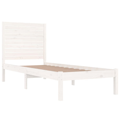 Bed Frame | White | Solid pinewood | Small Single | Durable | Bed Frame