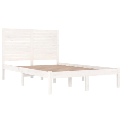 Bed Frame | White | Solid Pine Wood | Small Double | Durable | Bed Frame
