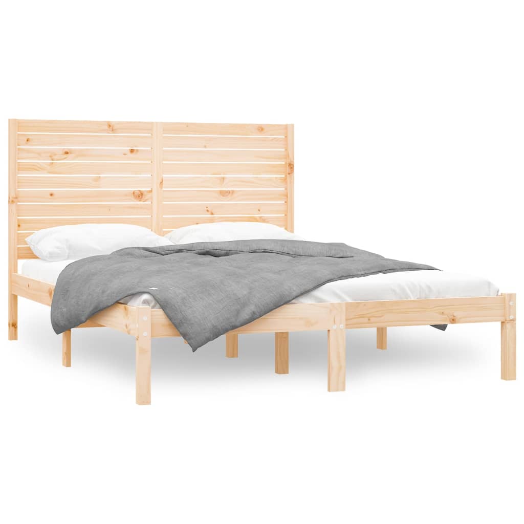 Bed Frame | Natural Wood | Solid pine wood | Double | Durable | Bed Frame