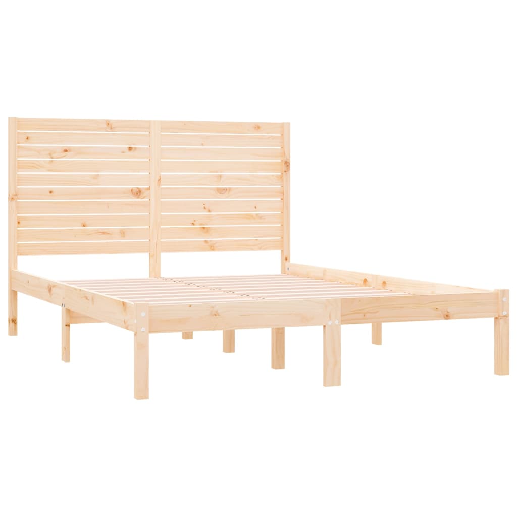 Bed Frame | Natural Wood | Solid pine wood | Double | Durable | Bed Frame