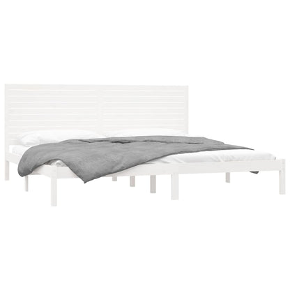 Bed Frame | White | Solid pine wood | Double | Durable | Bed Frame