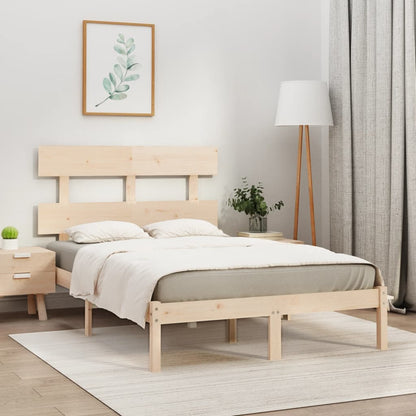 Bed Frame | Natural wood | Solid pine wood (untreated) | Double | Durable