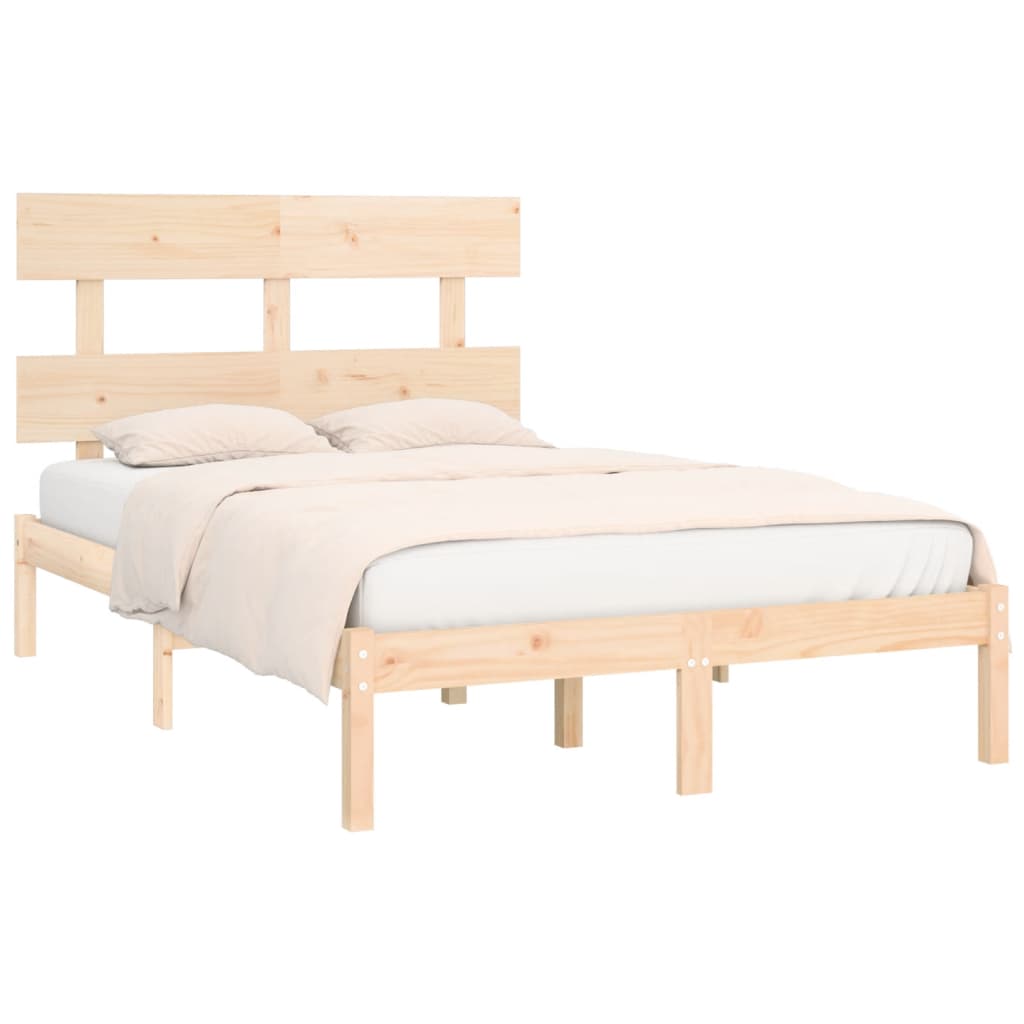 Bed Frame without Mattress 140x200 cm Solid Wood
