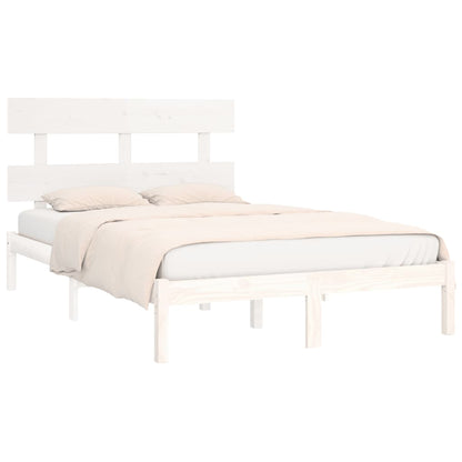 Bed Frame without Mattress White 180x200 cm Super King Solid Wood
