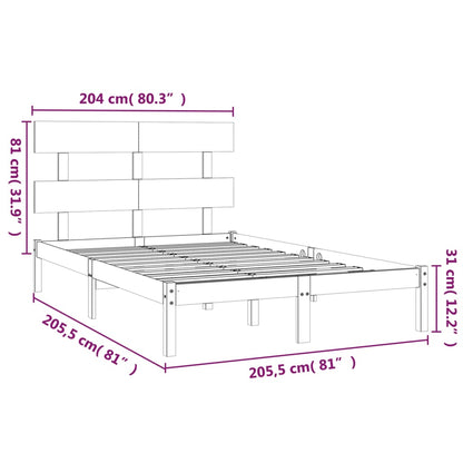 Bed Frame | Natural Pine | Solid Pine Wood | Double | Durable | Bed Frame