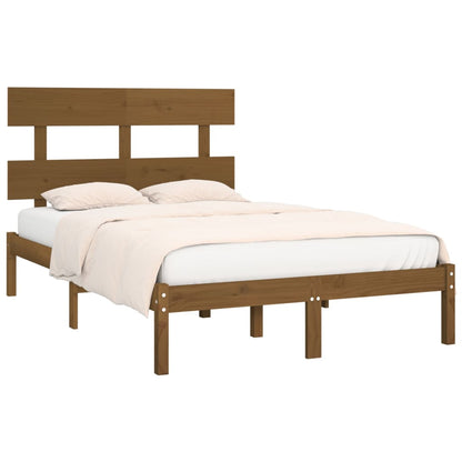 Bed Frame | Honey Brown | Solid Pine Wood | Double | Durable | Bed Frame