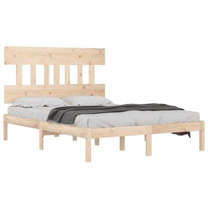 Bed Frame | Untreated pine wood colour | Solid pine wood | 120x200 cm