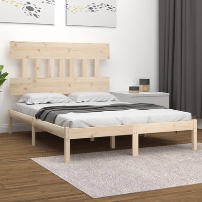 Bed Frame | Untreated pine wood colour | Solid pine wood | 120x200 cm