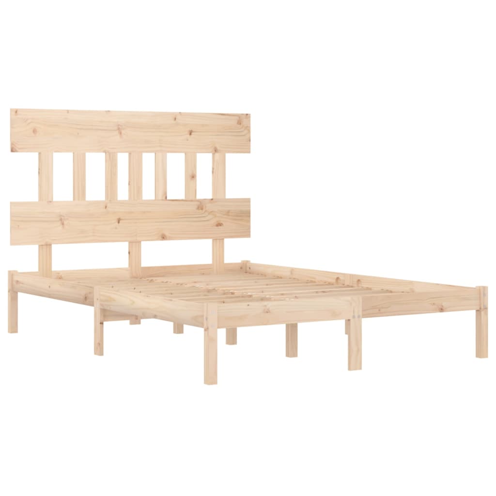 Bed Frame without Mattress 140x200 cm Solid Wood