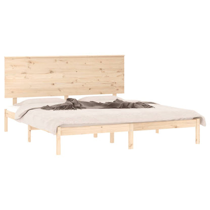 Bed Frame without Mattress 200x200 cm Solid Wood Pine