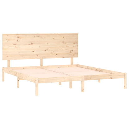 Bed Frame without Mattress 200x200 cm Solid Wood Pine