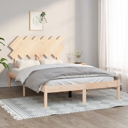 Bed Frame without Mattress 135x190 cm Double Solid Wood