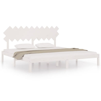 Bed Frame | White | Solid Pine Wood | Double | Durable | Bed Frame