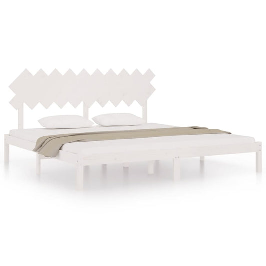 Bed Frame | White | Solid Pine Wood | Double | Durable | Bed Frame