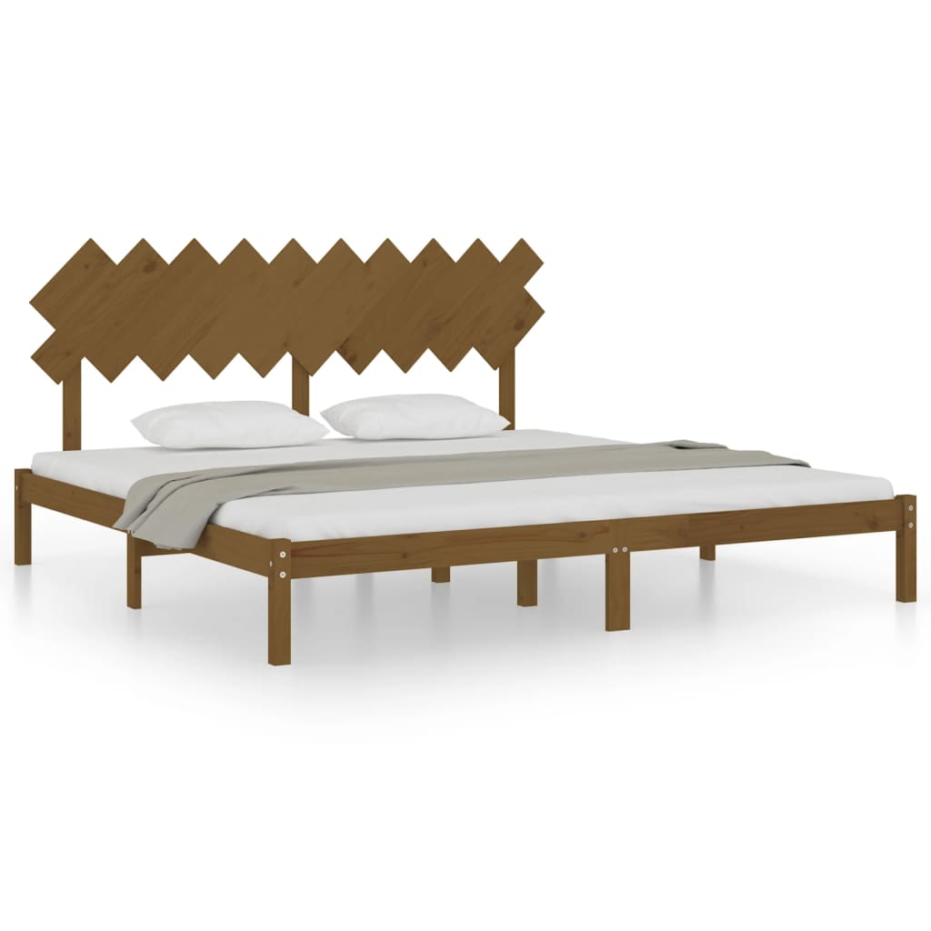 Bed Frame | Honey Brown | Solid Pine Wood | Double | Durable | Bed Frame