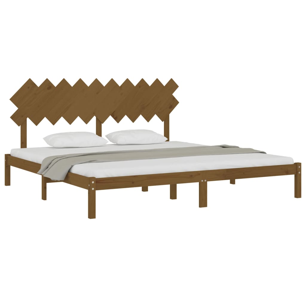 Bed Frame | Honey Brown | Solid Pine Wood | Double | Durable | Bed Frame
