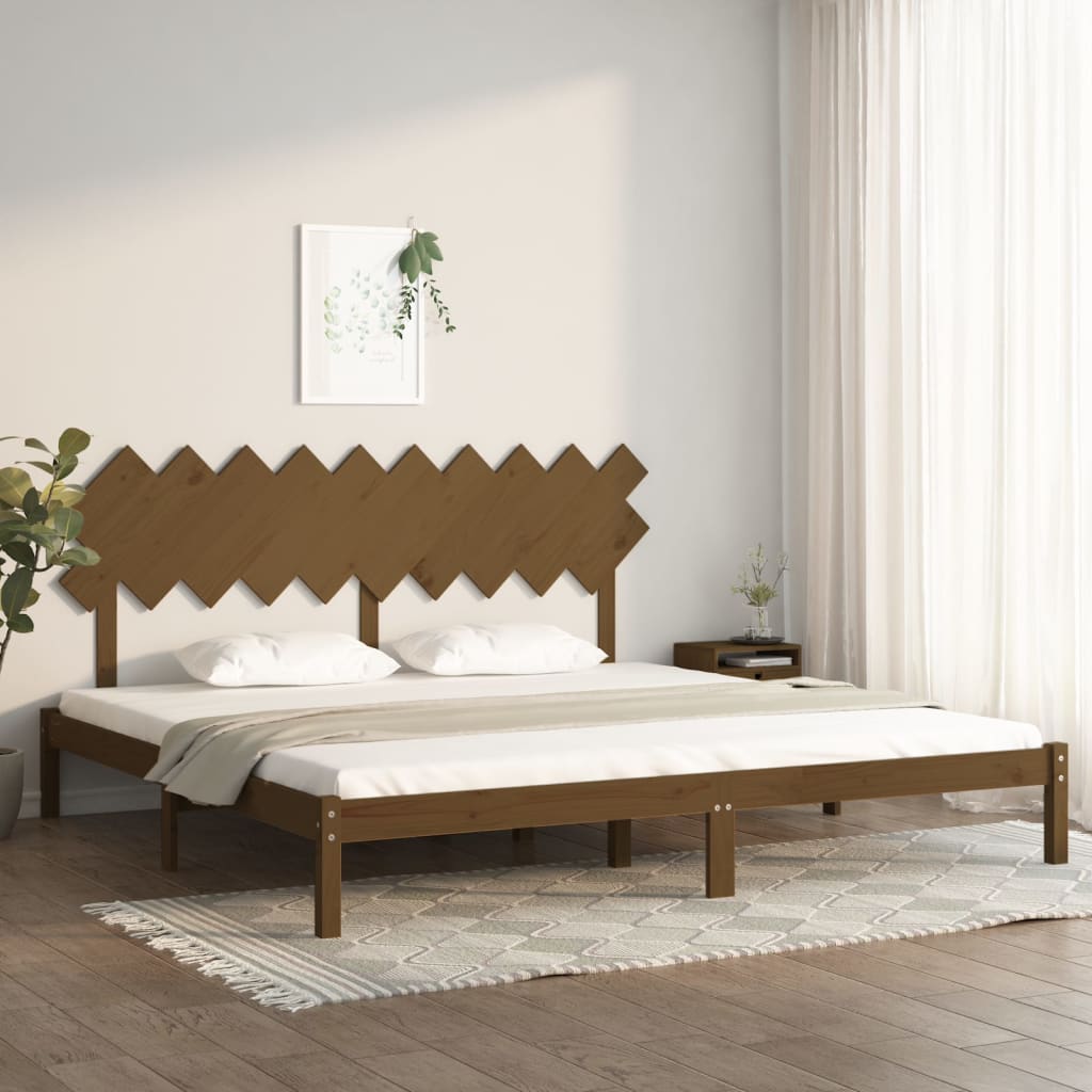 Bed Frame | Honey Brown | Solid Pine Wood | Double | Durable | Bed Frame