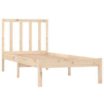 Bed Frame | Natural pine | Solid pine wood | Small Single | Durable