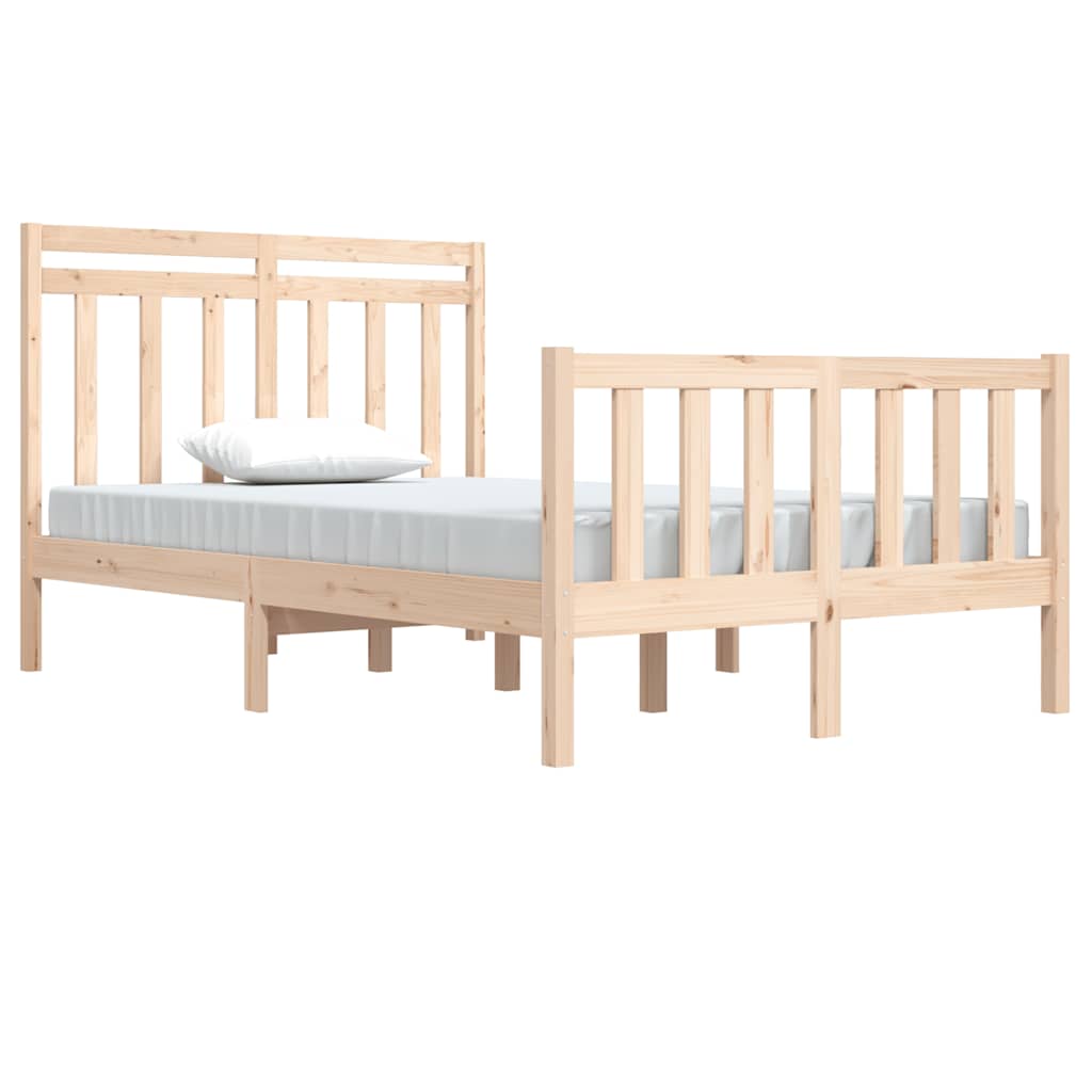 Bed Frame without Mattress 120x190 cm Small Double Solid Wood