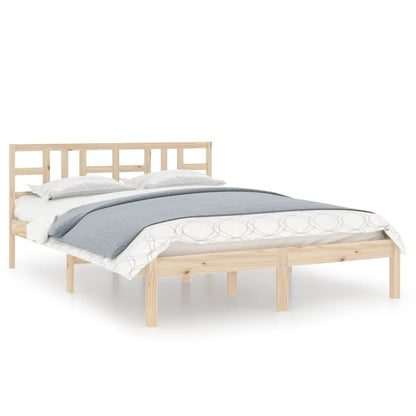 Bed Frame without Mattress 135x190 cm Double Solid Wood