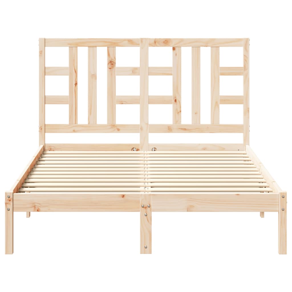 Bed Frame without Mattress 135x190 cm Double Solid Wood
