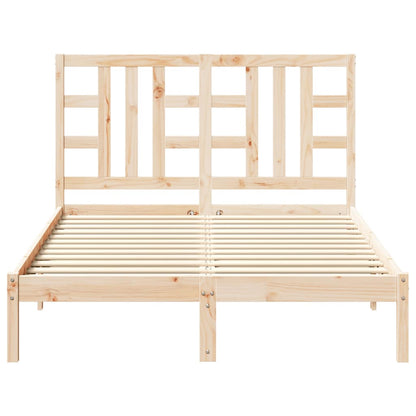Bed Frame without Mattress 135x190 cm Double Solid Wood