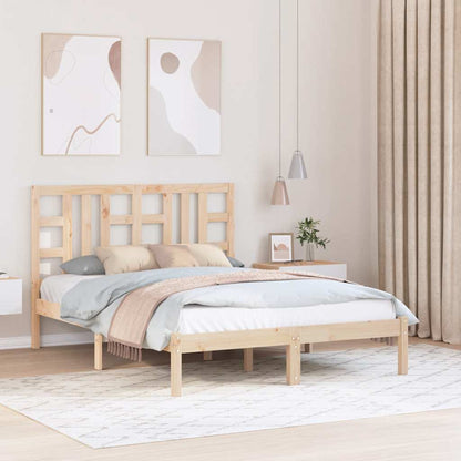 Bed Frame without Mattress 135x190 cm Double Solid Wood