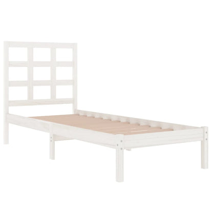 Bed Frame | White | Solid pine wood | Small Single | Durable | Bed Frame