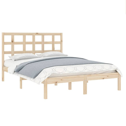 Bed Frame without Mattress 135x190 cm Double Solid Wood