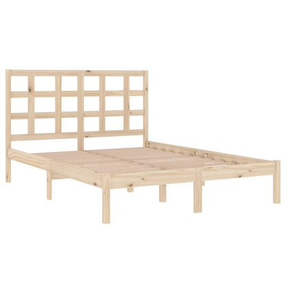 Bed Frame without Mattress 135x190 cm Double Solid Wood