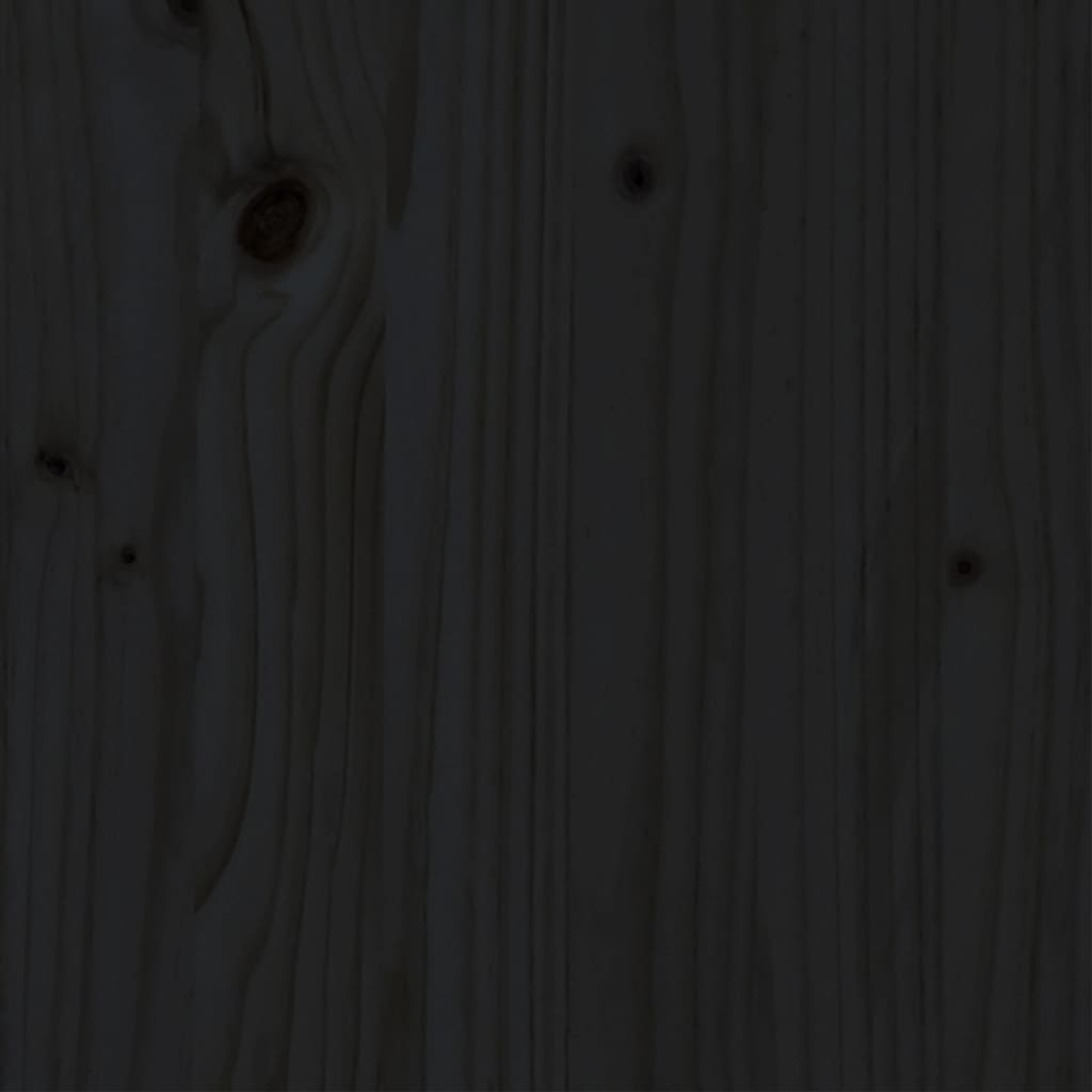 Bed Frame | Black | Solid Pinewood | Double | Durable | Bed Frame