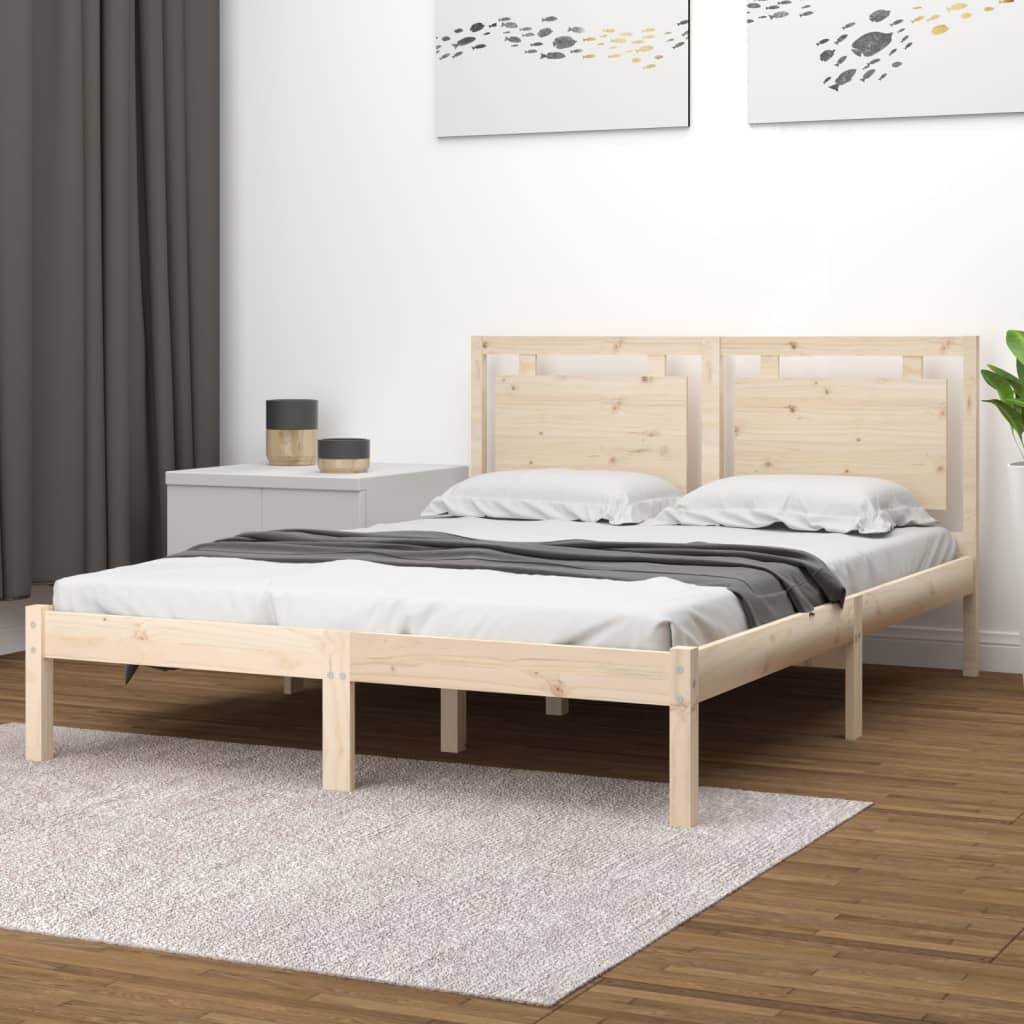 Bed Frame without Mattress 180x200 cm Super King Solid Wood