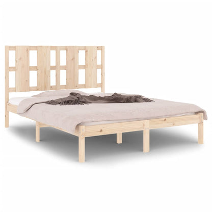 Bed Frame | Natural Pine | Solid Pine Wood | Double | Durable | Bed Frame