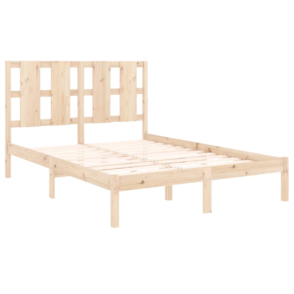 Bed Frame | Natural Pine | Solid Pine Wood | Double | Durable | Bed Frame